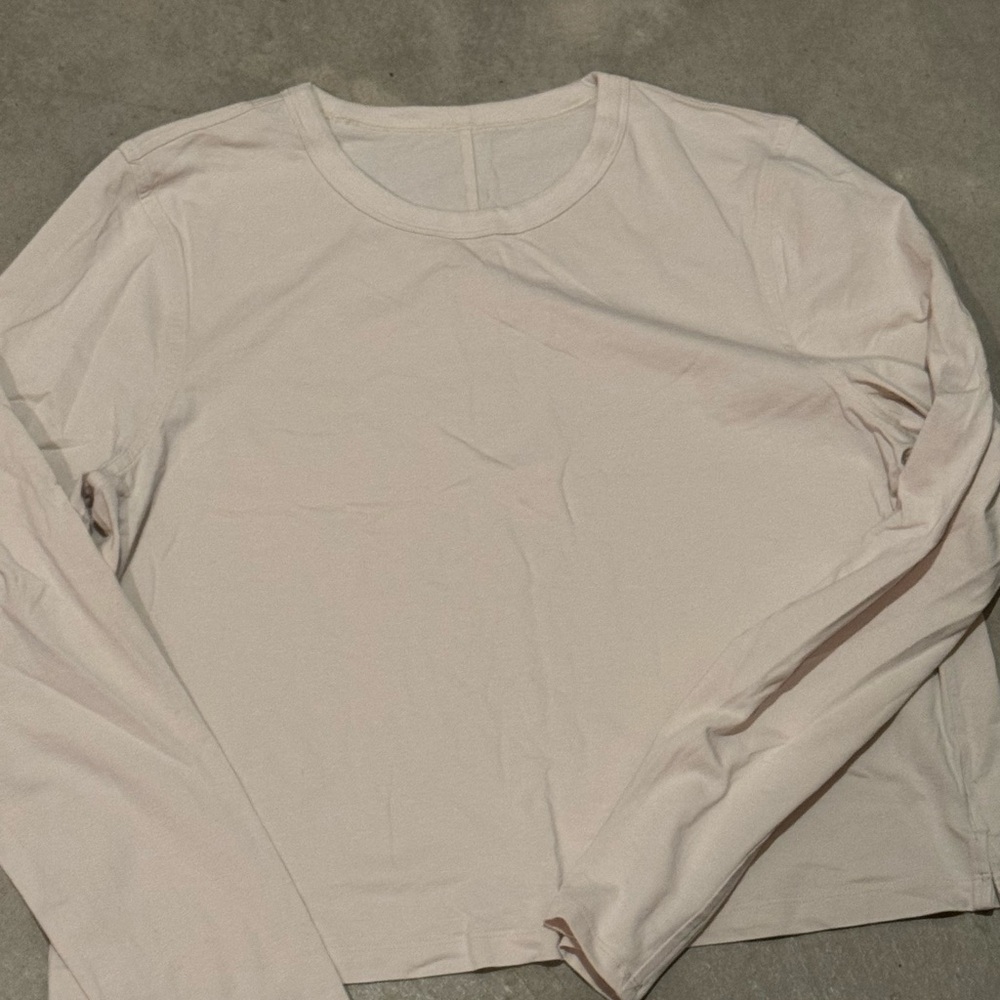 lululemon athletica Soft Beige Long Sleeve Top